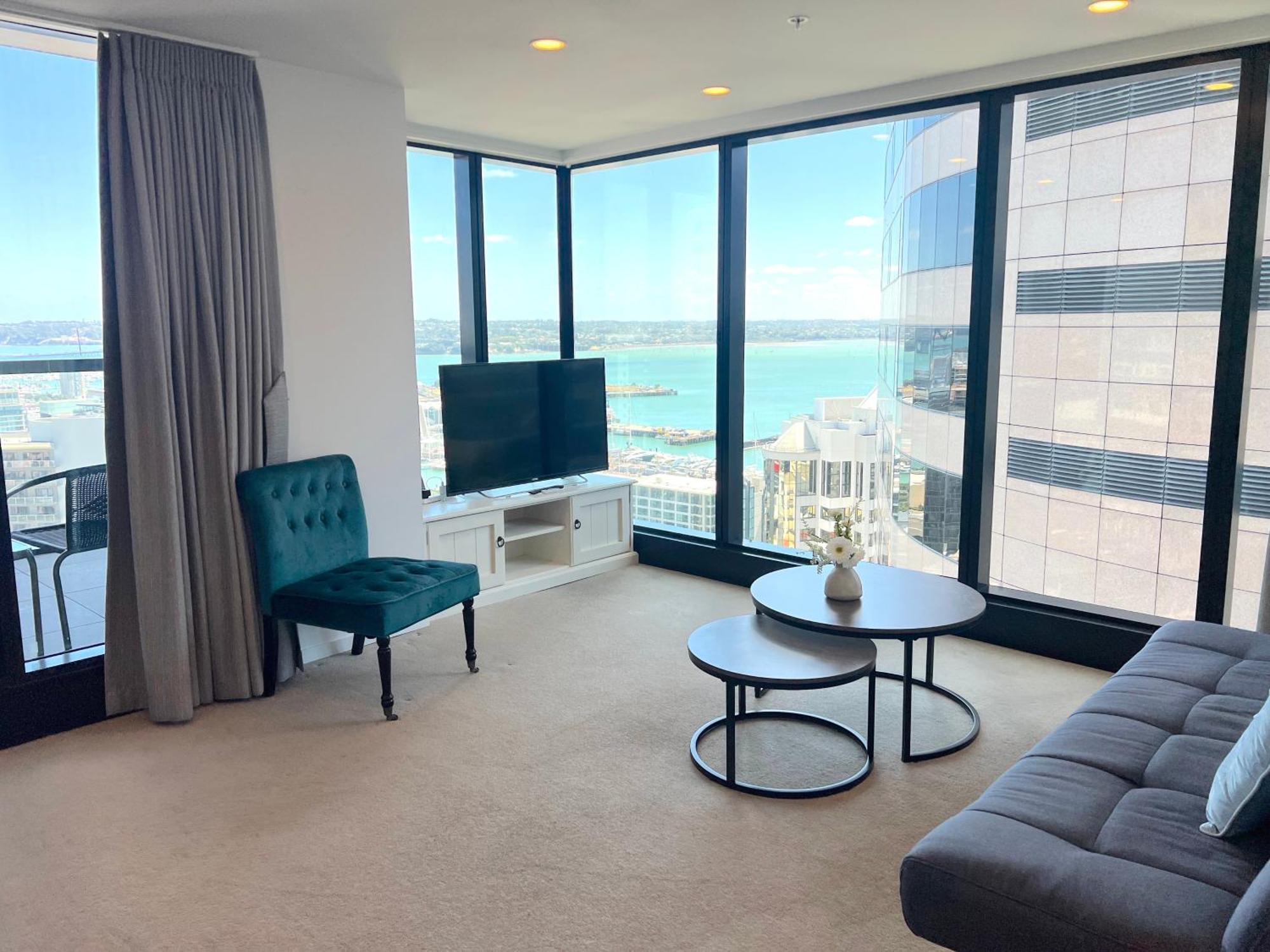 אוקלנד Magnificent Harbour View Skytower View Apartment In Cbd מראה חיצוני תמונה